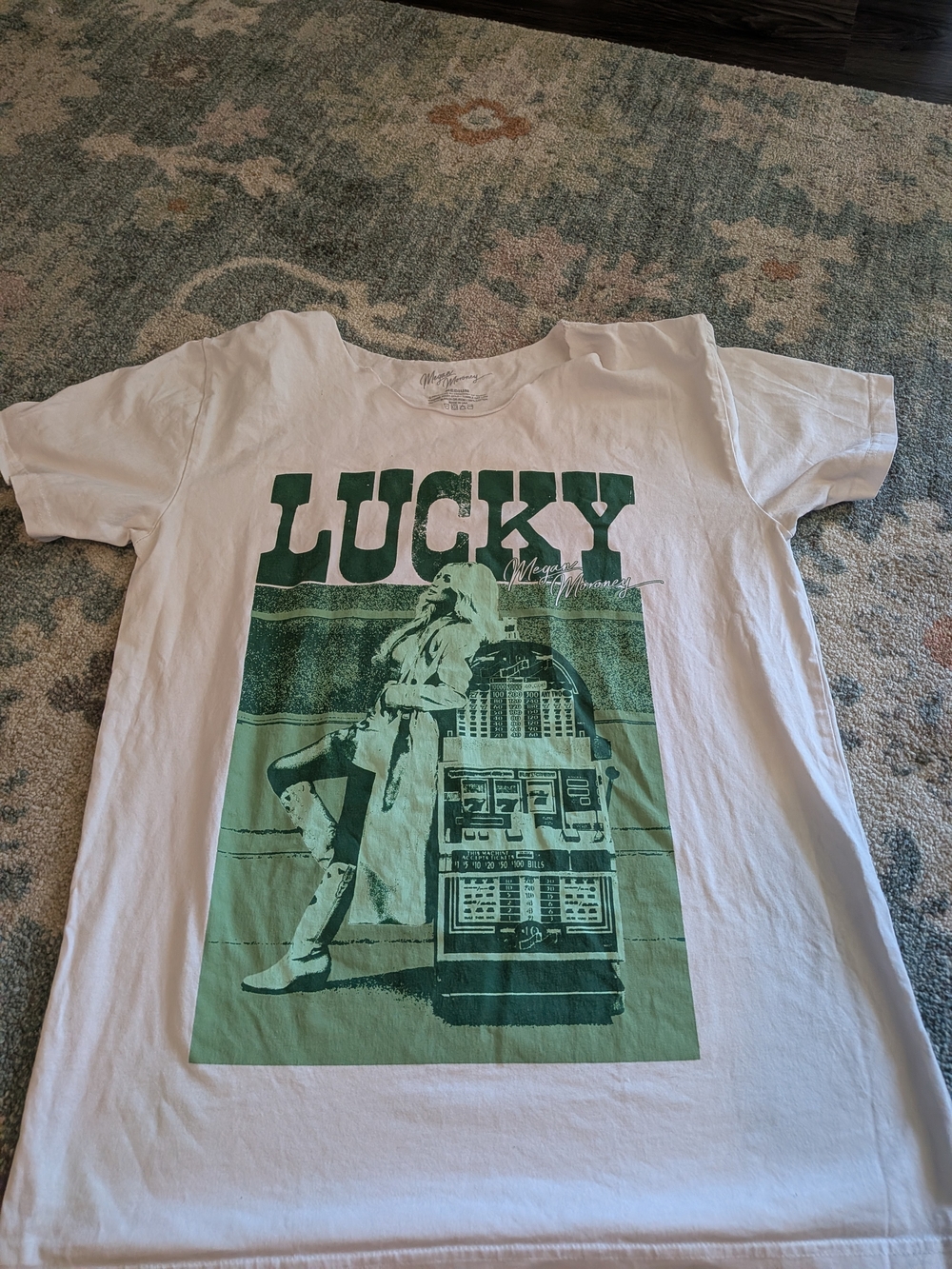 Lucky Green Graphic Tee - Men’s White Shirt